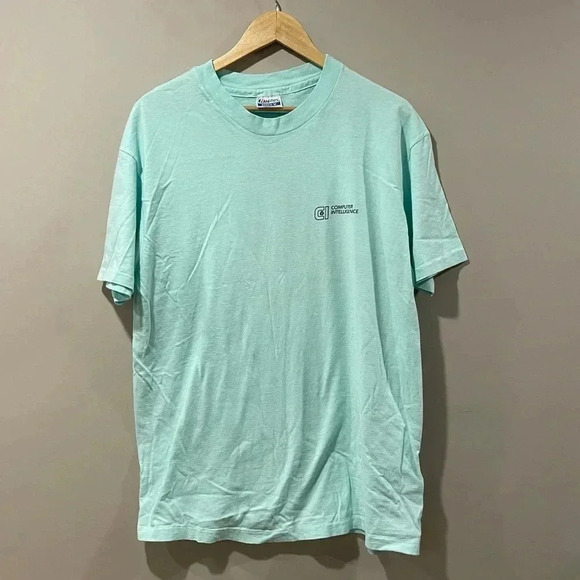 Vintage Single Stitch Computer Intelligence T-Shirt - Picture 1 of 8